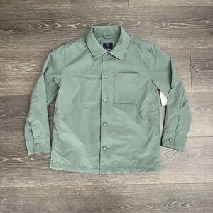 Gap Teen Windbreaker Size Large Full Zip Up Jacket‎ Long Sleeves Green Quick Dry